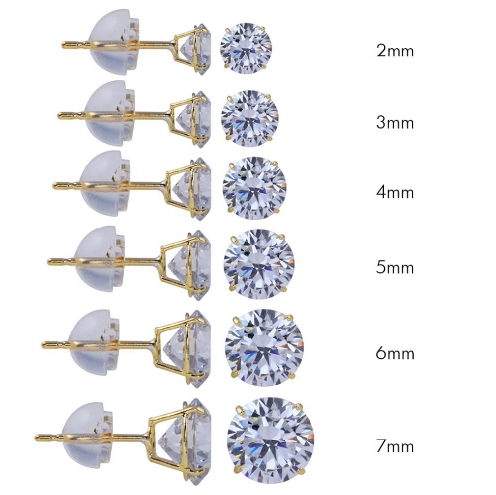 Brand New 14 Karat Yellow Gold stud earrings - Picture 3 of 3
